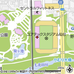 仙台スタジアム周辺の地図