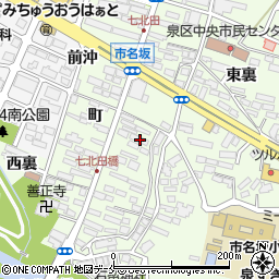 宮城県仙台市泉区市名坂町74-2周辺の地図