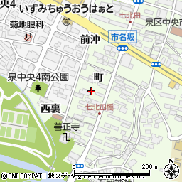 宮城県仙台市泉区市名坂町16周辺の地図
