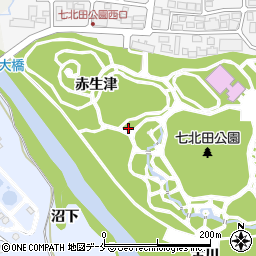 七北田公園トイレ３（湧水山西）周辺の地図