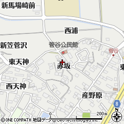 宮城県利府町（宮城郡）菅谷（赤坂）周辺の地図