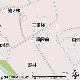宮城県仙台市泉区野村（二重袋前）周辺の地図