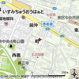 宮城県仙台市泉区市名坂町23周辺の地図