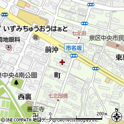 宮城県仙台市泉区市名坂町26周辺の地図