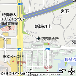 宮城県仙台市泉区古内坂下周辺の地図