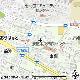 宮城県仙台市泉区市名坂町53周辺の地図