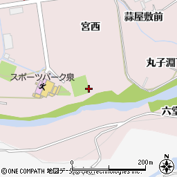 宮城県仙台市泉区実沢丸子淵下周辺の地図