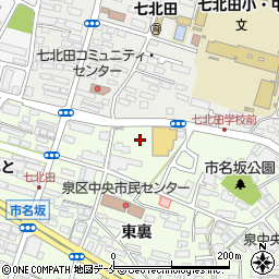 コープ市名坂店駐車場周辺の地図