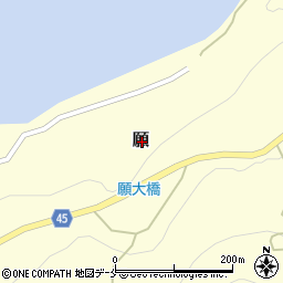 新潟県佐渡市願周辺の地図