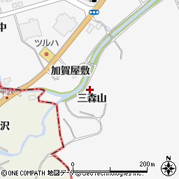 宮城県仙台市泉区西田中三森山周辺の地図