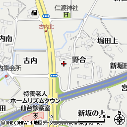 宮城県仙台市泉区古内野合14周辺の地図