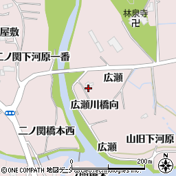 宮城県仙台市泉区実沢広瀬川橋向周辺の地図