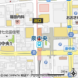 七十七銀行泉中央駅ビル ＡＴＭ周辺の地図
