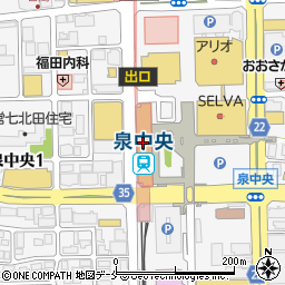 泉中央駅内郵便局 ＡＴＭ周辺の地図