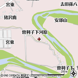 宮城県仙台市泉区実沢曽利子下河原周辺の地図