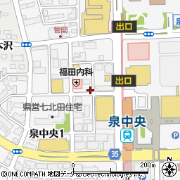 オリックスレンタカー泉中央駅西口店周辺の地図