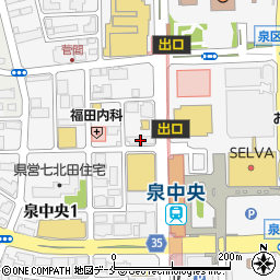 カメイ泉中央ビルプレミスト泉中央駅前周辺の地図