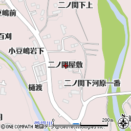 宮城県仙台市泉区実沢二ノ関屋敷周辺の地図