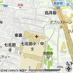 仙台市立七北田中学校周辺の地図