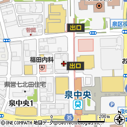 ローソン仙台泉中央１丁目店周辺の地図