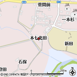 宮城県仙台市泉区野村本七北田周辺の地図