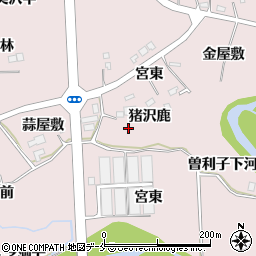 宮城県仙台市泉区実沢猪沢鹿周辺の地図