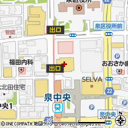 さぼてん仙台セルバテラス店周辺の地図