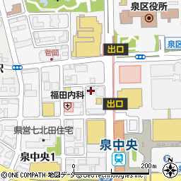 北日本銀行泉中央支店 ＡＴＭ周辺の地図