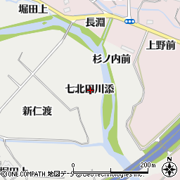 宮城県仙台市泉区古内七北田川添周辺の地図