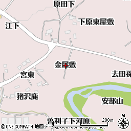 宮城県仙台市泉区実沢金屋敷周辺の地図