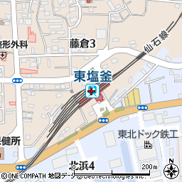 東塩釜駅周辺の地図