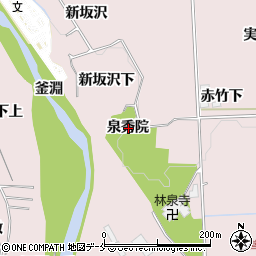 宮城県仙台市泉区実沢泉秀院周辺の地図