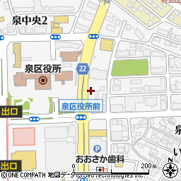 トヨタレンタリース宮城泉中央駅前店周辺の地図