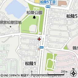 仙台銀行松陵支店周辺の地図