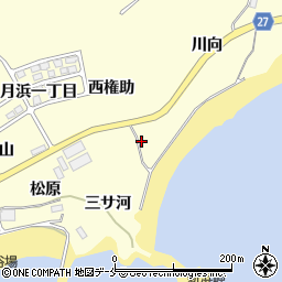 宮城県東松島市宮戸三サ河周辺の地図