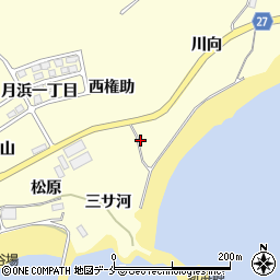 宮城県東松島市宮戸（三サ河）周辺の地図