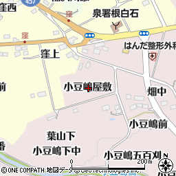 宮城県仙台市泉区実沢小豆嶋屋敷周辺の地図