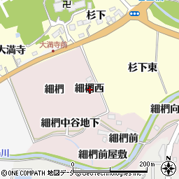 宮城県仙台市泉区実沢細椚西周辺の地図