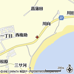 宮城県東松島市宮戸川向29周辺の地図