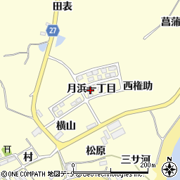 宮城県東松島市宮戸月浜一丁目周辺の地図