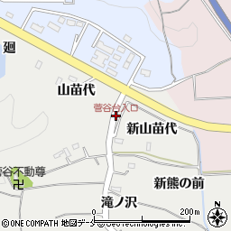 菅谷台入口周辺の地図