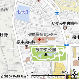 仙台市　泉障害者福祉センター周辺の地図