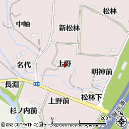 宮城県仙台市泉区野村上野周辺の地図