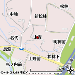 宮城県仙台市泉区野村（上野）周辺の地図