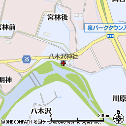 八木沢神社周辺の地図