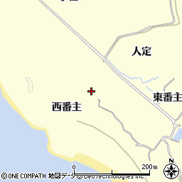 宮城県東松島市宮戸西番主周辺の地図