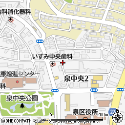 リパーク仙台泉中央２丁目駐車場周辺の地図