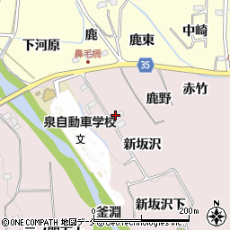 宮城県仙台市泉区実沢（新坂沢）周辺の地図