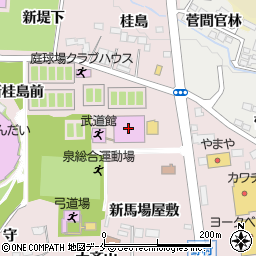 仙台市泉総合運動場　泉体育館周辺の地図