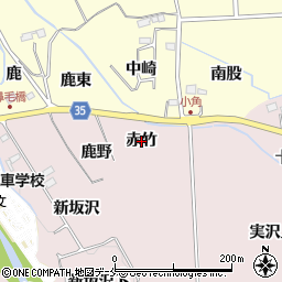 宮城県仙台市泉区実沢（赤竹）周辺の地図